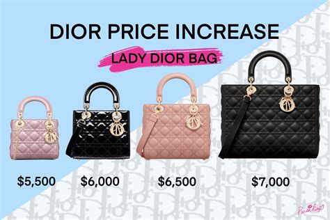 christian dior lady dior price|Christian Dior price list.